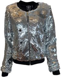 Any Old Iron - Petal To The Metal Sequin Bomber Jacket - Lyst