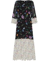 Rose & Nancy - Flora Print Tiered Maxi Dress - Lyst