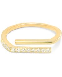 Esterah - Pavé Bypass Ring - Lyst