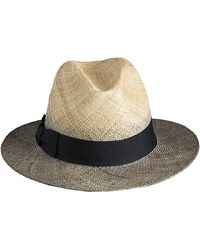 Justine Hats - Neutrals Summer Straw Fedora Hat - Lyst