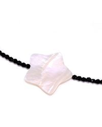 Mineralgems•Studio - Onyx Choker With Mother Of Pearl Star - Lyst