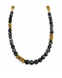 Rachel Nathan - Gabbro & Brass Stones Necklace - Lyst