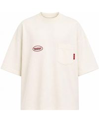mysimplicated - Neutrals Workwear Ecru Oversized Pocket T-Shirt - Lyst