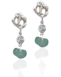 Bio-Trimmings - Harriot Cubic Zirconia Earrings - Lyst