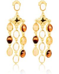 Lila Rasa - Neutrals Earthy Tone Chandelier Earrings - Lyst