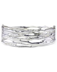 Isla Silver - Organic Handmade Sterling Statement Bangle - Lyst