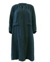 Joeleen Torvick - Gathered Linen Midi Shirt Dress - Lyst