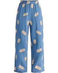 Paisie - Leaf Embroidered Trousers - Lyst
