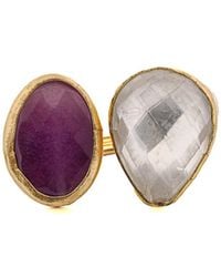 Ebru Jewelry - Passion & Balance Double Gemstone Adjustable Ring - Lyst