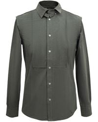 Smart and Joy - Shirt With Topstitched Bib And Removable Collar - Lyst