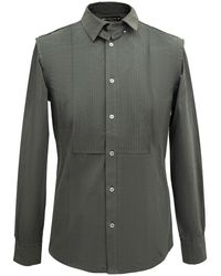 Smart and Joy - Shirt With Topstitched Bib And Removable Collar - Lyst