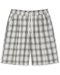 Éclectique - Tailored Monotone Plaid Shorts - Lyst