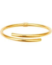 Visconti - Alessia Petite Nodo Dorato Overlapping Cuff Bangle - Lyst