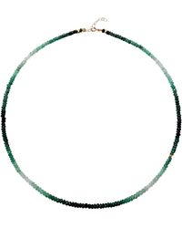 Bombyx House - Birthstone May Emerald Ombre Bead Necklace - Lyst