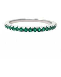 Harfi - Emerald May Birthstone Crystal Sterling Ring - Lyst