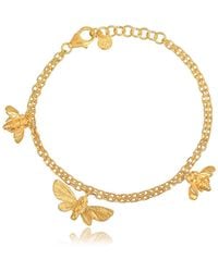 Moon London - Joy Butterfly & Bee Adjustable Bracelet - Lyst