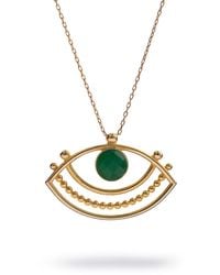 Ebru Jewelry - Eternal Vision Emerald Eye Necklace - Lyst