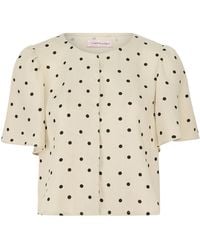 Traffic People - Neutrals Spanish Harlem Cream And Polka Dot Daisy Top - Lyst