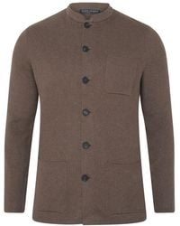 Paul James Knitwear - Midweight Cotton Jaipur Knitted Nehru Jacket - Lyst