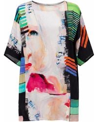 Conquista - Art Print Oversized Shift Dress - Lyst