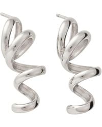 LINYA JEWELLERY - Seta Spiral Hoop Earrings - Lyst