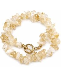 ORIGIN OF HEARTS - Neutrals Aura Bracelet – Natural Citrine Double-Strand Gemstone Bracelet - Lyst