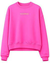Tantra Spain Sl - Sweatshirt With Iconic Fluorescent Text On The Front And Back Fucsia - Lyst
