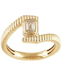Artisan - Emerald Cut Diamond Open Ribbed Ring - Lyst