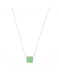 Smart Glass Jewelry - Neutrals Recycled Glass Cube Necklace Sterling Antique Clear - Lyst