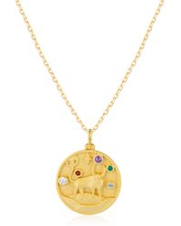 Azura Jewelry New York - Taurus Zodiac Mantra Necklace Vermeil - Lyst