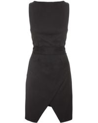 AVENUE No.29 - Round Neckline Wrap Midi Dress - Lyst