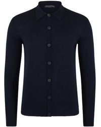 Paul James Knitwear - Extra Fine Merino Wool Cassiuss Polo Cardigan - Lyst