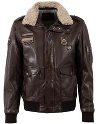 Mauritius - Leather Aviation Jacket Cruise - Lyst