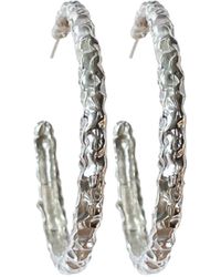 LINYA JEWELLERY - Misy Amorphous Oval Big Hoop Earrings - Lyst