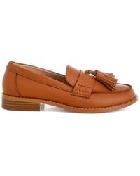 Rag & Co - Yelena Real Leather Tassel Loafers - Lyst