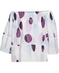 Conquista - Off The Shoulder Print Top - Lyst