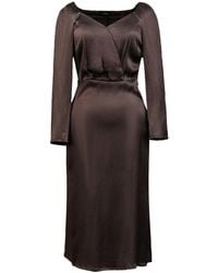 Smart and Joy - Heart Cleavage Satin Dress - Lyst