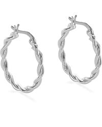 Cote Cache - Braided Large Hoop Earrings - Lyst