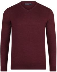 Paul James Knitwear - Extra Fine Merino Wool Chester V-Neck Jumper - Lyst