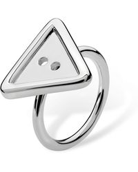 Lucy Quartermaine - Button Triangle Ring - Lyst