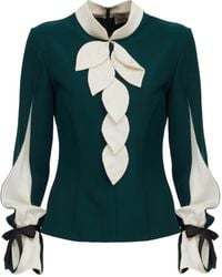 Julia Allert - Elegant Fitted Blouse – Emerald - Lyst