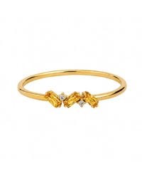 Belinda Jewelz - Citrine Triple Baguette Birthstone Ring - Lyst