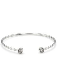 Belinda Jewelz - Pave Open Cuff Bangle Bracelet - Lyst