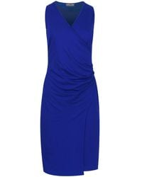 Conquista - Wrap Style Sleeveless Dress In Electric - Lyst