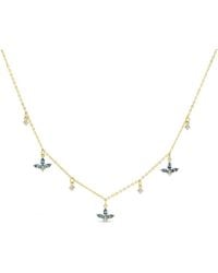 Talismania Jewelry - Vesper Montana Sapphire & Diamond Station Necklace - Lyst