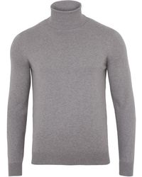 Paul James Knitwear - Ultra Fine Cotton Atwood Roll Neck Jumper - Lyst