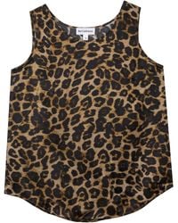 Bel Cashmere - Claire Silk Top Leopard - Lyst