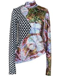 ARTISTA - Spirit Printed Velvet Top - Lyst