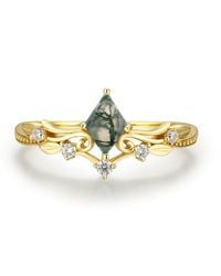 Azura Jewelry New York - Victorian Lace Moss Agate Ring Solid - Lyst