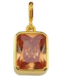 LINYA JEWELLERY - Champagne Rectangular Crystal Charm - Lyst